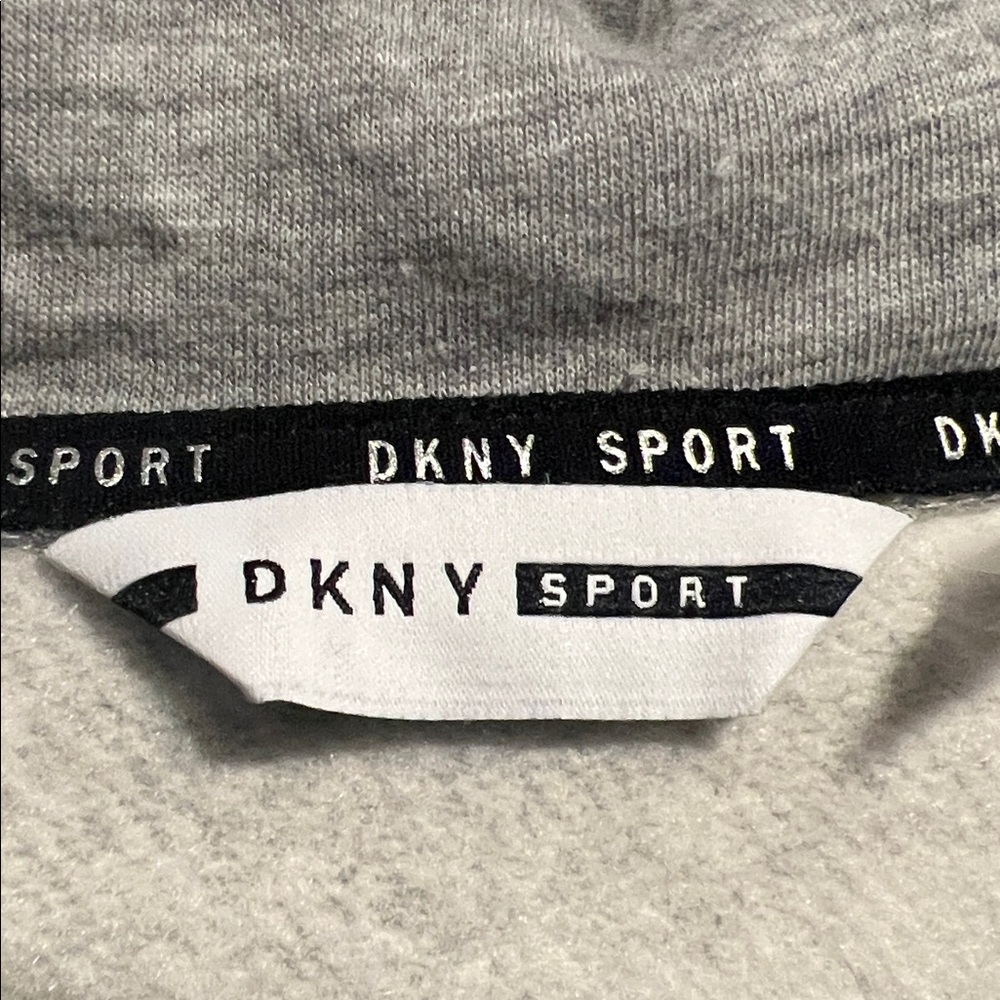 DKNY Gray Hooded Sweater Sweatshirt - Picture 3 of 10
